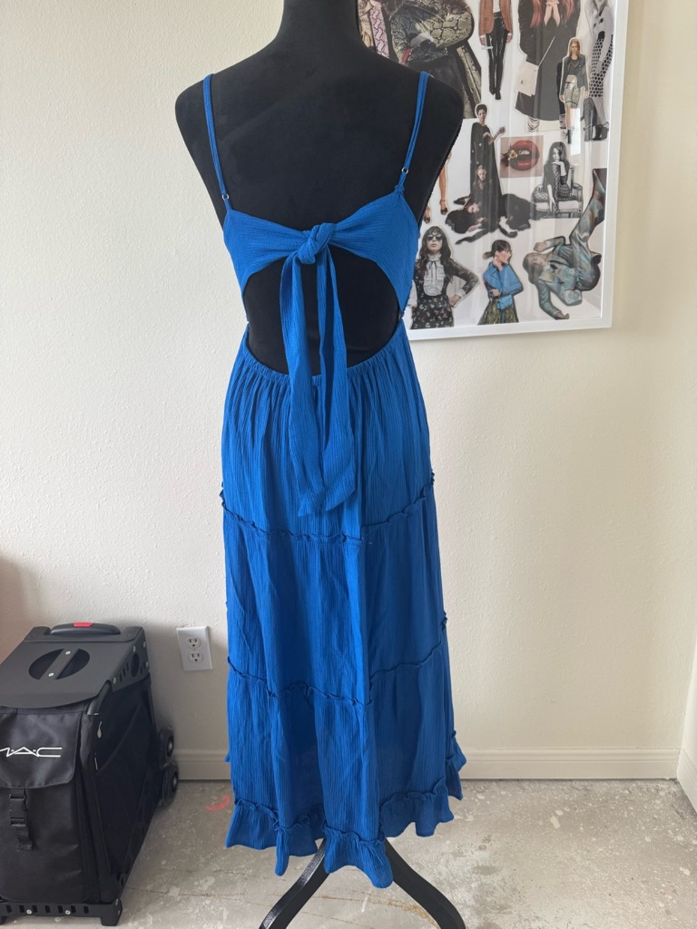 Love Tree Royal Blue Crochet Bodice Maxi Dress - Picture 2 of 5